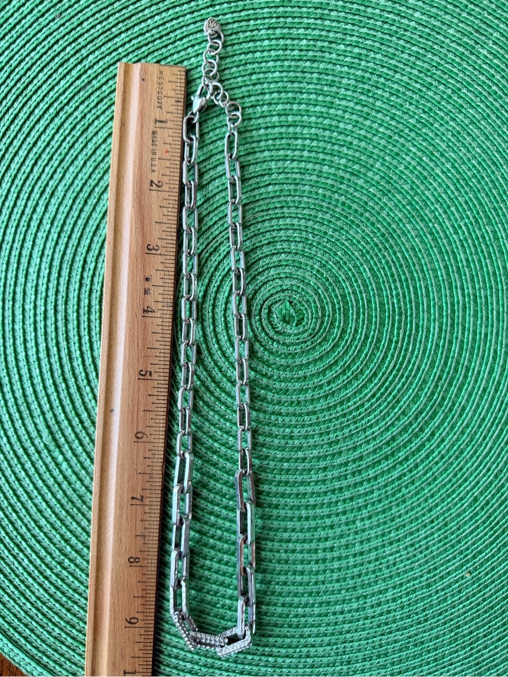 Brighton Silver-Tone Rectangular Link Necklace